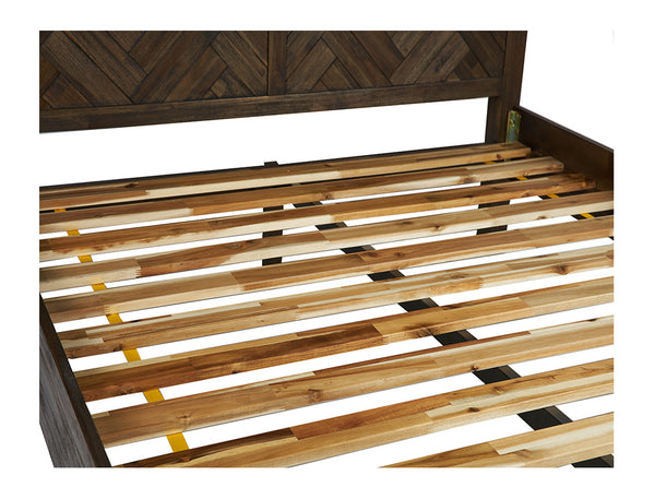 Austin Herringbone Wood Bed Frame