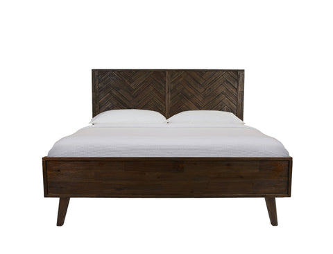 Austin Herringbone Wood Bed Frame