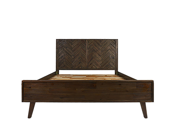 Austin Herringbone Wood Bed Frame