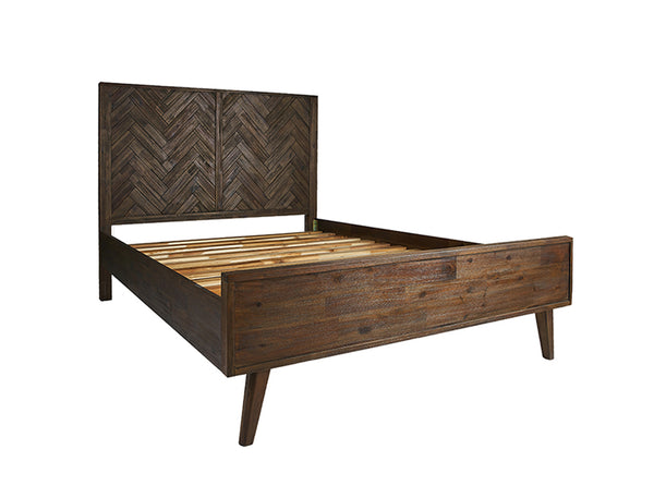 Austin Herringbone Wood Bed Frame
