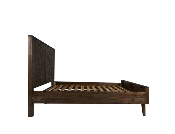 Austin Herringbone Wood Bed Frame