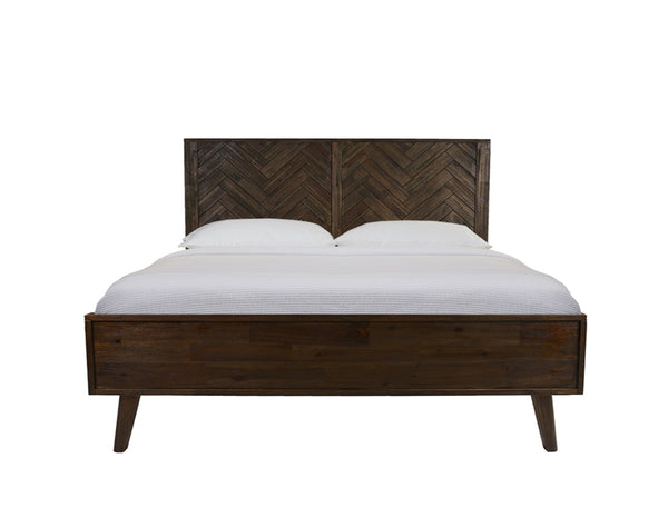 Austin Herringbone Wood Bed Frame